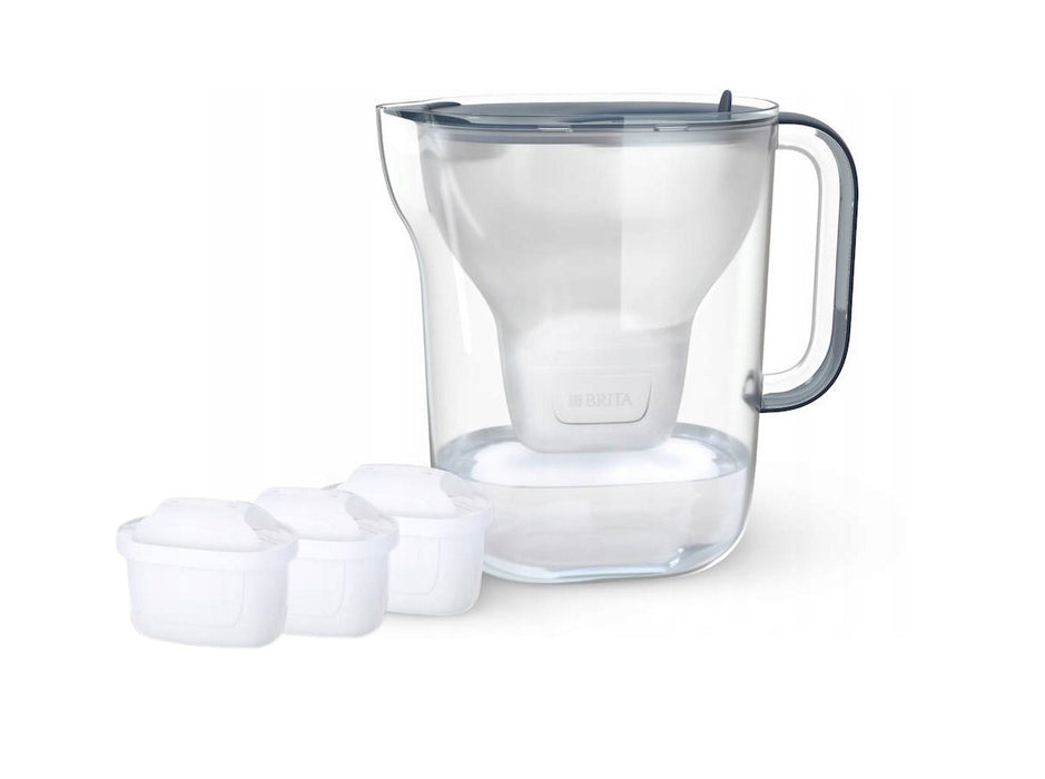 BRITA Style ESSENTIAL XL кана с филтър за вода (тъмносиня) + 3 x MX Pro Pure Performance филтъра