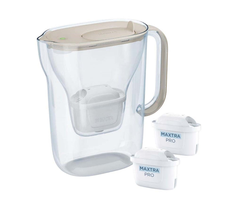 Филтърна кана Brita Style Essential + 2 филтърни патрона Maxtra Pro Pure Performance (пясъчен цвят)