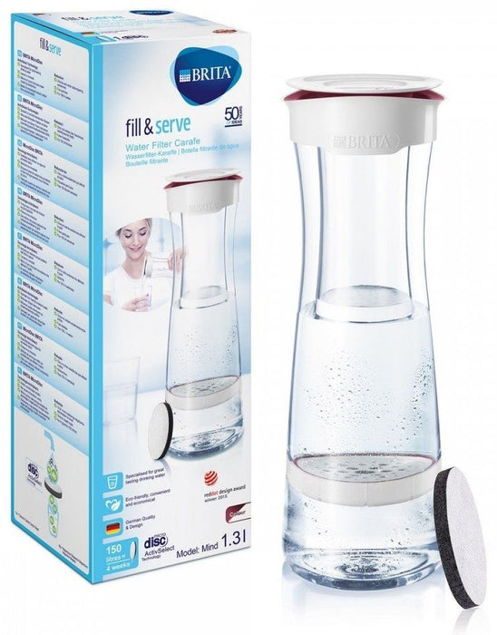 Филтрираща гарафа BRITA - Fill&Serve Mind, 1.3 l, боровинка