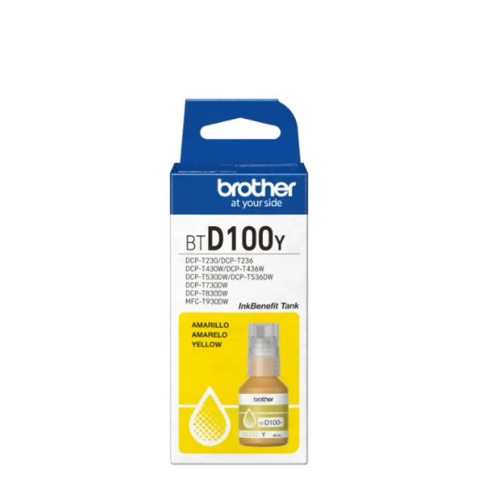 Brother BT-D100Y бутилка с жълто мастило