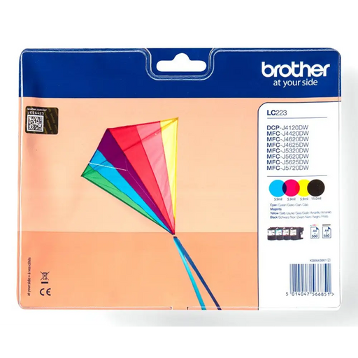 BROTHER LC-223 касета с мастило черна и трицветна