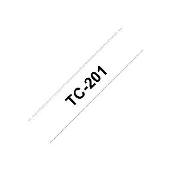 BROTHER P-Touch TC-201 черно на бяло 12мм
