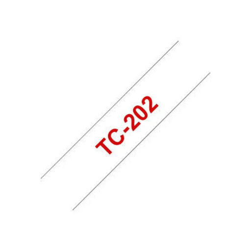 BROTHER P-Touch TC-202 червено на бяло 12мм