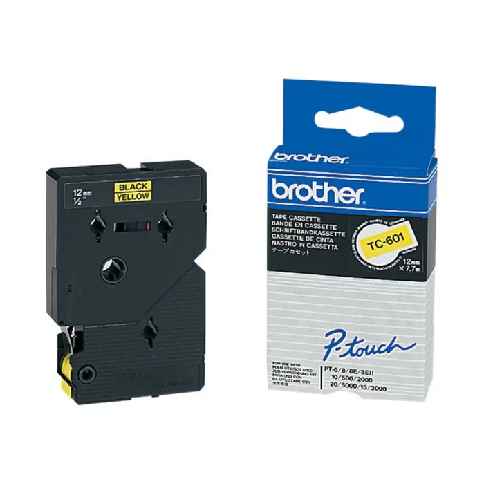 BROTHER P-Touch TC-601 черно на жълто 12мм