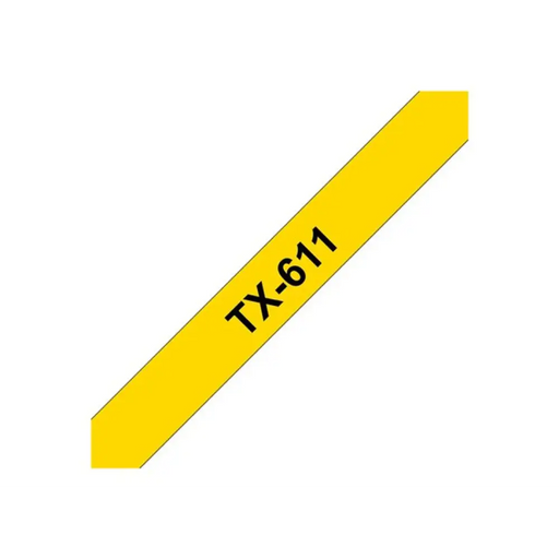 BROTHER P-Touch TX-611 черно на жълто 6 мм
