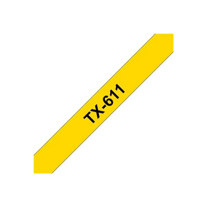 BROTHER P-Touch TX-611 черно на жълто 6 мм