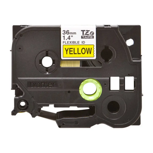 BROTHER TZEFX661 36 мм черен върху жълт гъвкав ID