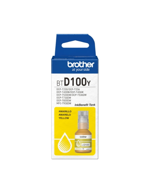 Brother BT-D100Y бутилка с жълто мастило