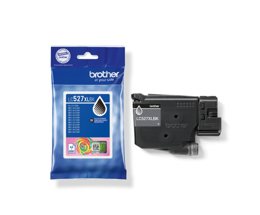 Brother LC527XLBK Черна мастилена касета за MFCJ5010DW/MFCJ5110DW - Капацитет 3000 страници