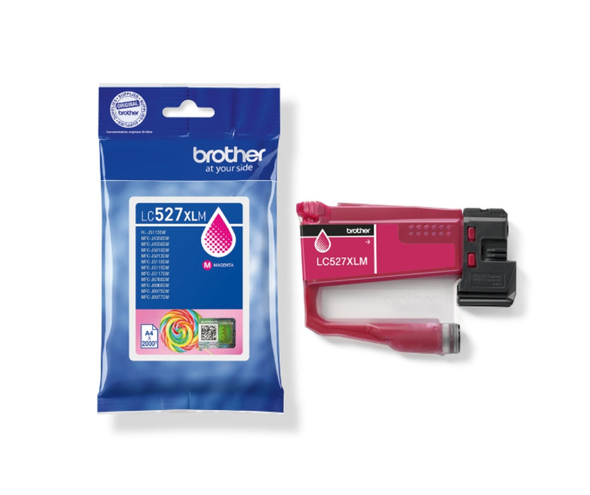 Мастилена касета Brother LC527XLM Magenta за MFCJ5010DW/MFCJ5110DW - капацитет 2000 страници