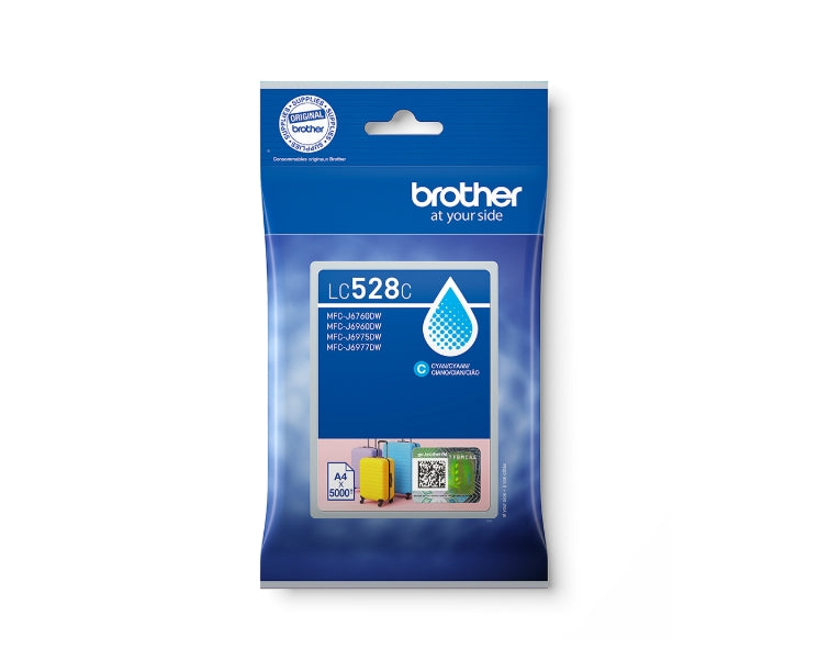 Мастилена касета Brother LC528C Cyan за MFCJ5010DW/MFCJ5110DW - капацитет 5000 страници