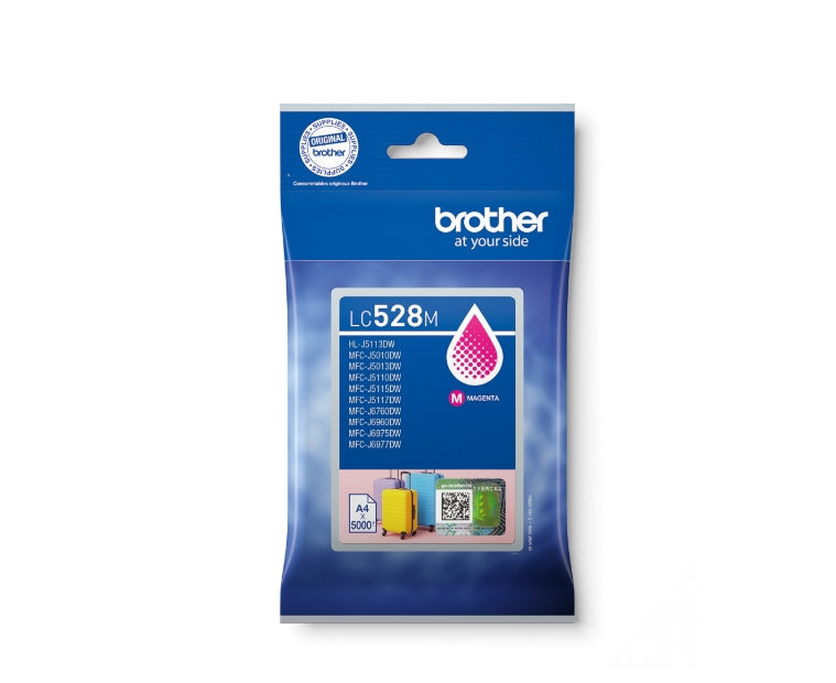 Мастилена касета Brother LC528M Magenta за MFCJ5010DW/MFCJ5110DW - капацитет 5000 страници