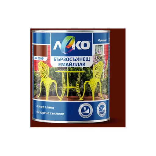 БЪРЗОСЪХНЕЩ ЕМАЙЛЛАК RAL 3009 2.5 L LEKO