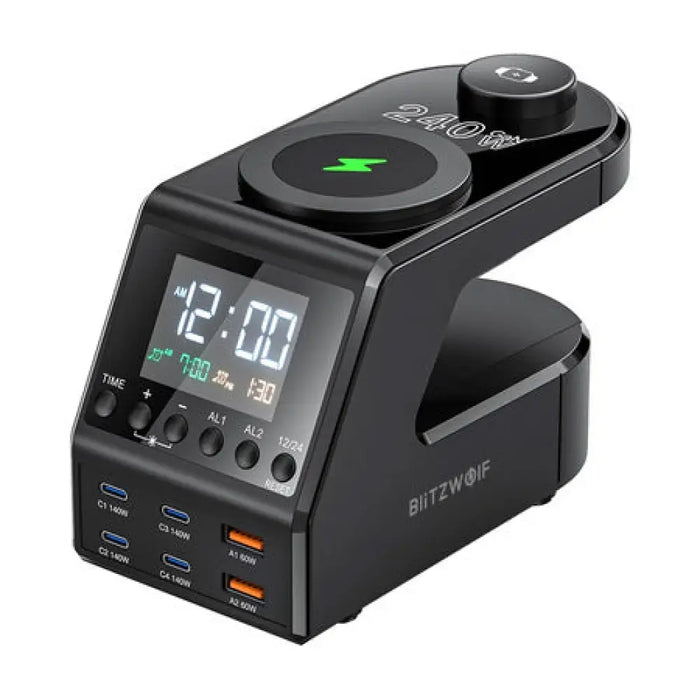 Будилник Blitzwolf BW-FW10 със зарядно 2xUSB-A 4xUSB-C 240W