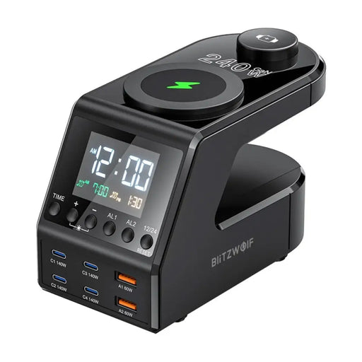 Будилник Blitzwolf BW-FW10 със зарядно 2xUSB-A 4xUSB-C 240W