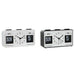 Будилник DKD Home Decor Бял Черен PVC 17 x 5 x 9 cm (2 броя)