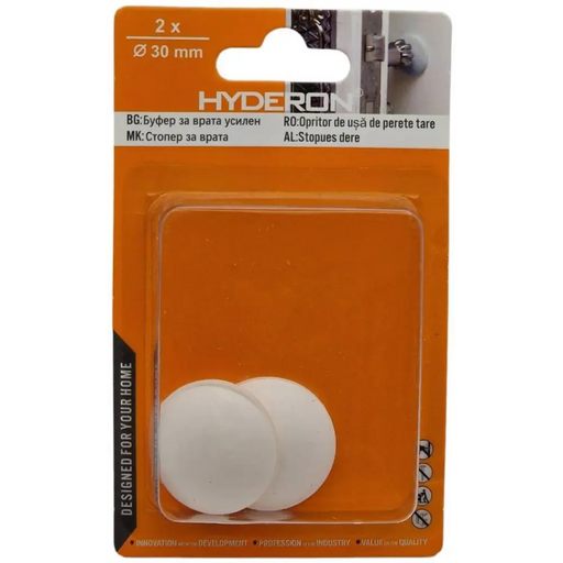 БУФЕР ВРАТА УСИЛЕН HB-301 БЯЛ 30ММ