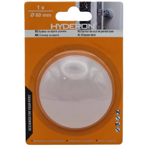 БУФЕР ВРАТА УСИЛЕН HB-603 ПРОЗРАЧЕН 60ММ