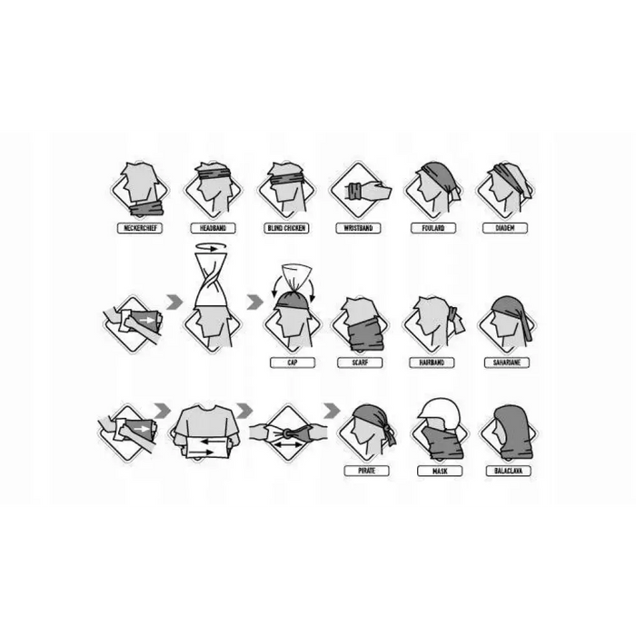 Buff Лек многофункционален шал от мериносова вълна Син