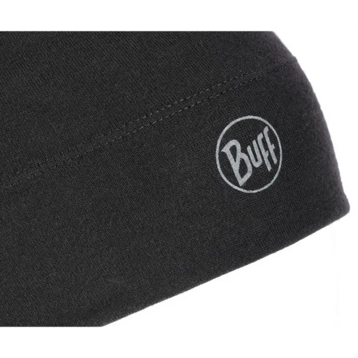 BUFF MERINO MIDWEIGHT BEANIE SOLID BLACK Cap.