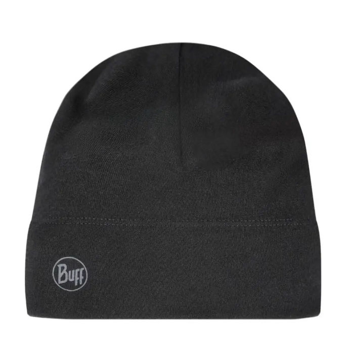 BUFF MERINO MIDWEIGHT BEANIE SOLID BLACK Cap.