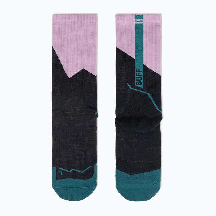 Чорапи BUFF Merino MW Crew MWC1, черно-лилави, размер L