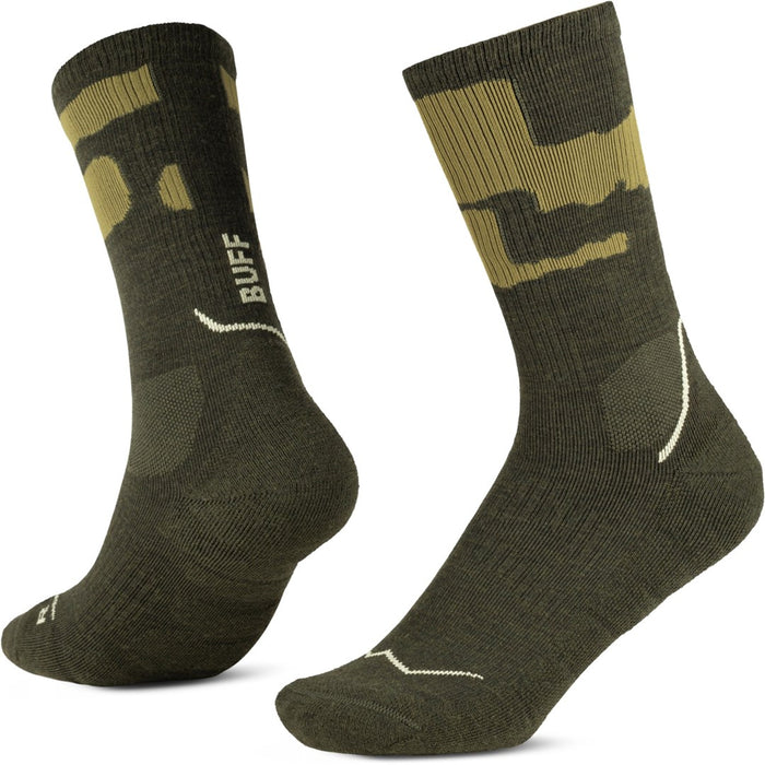 Чорапи Buff MERINO MW CREW SOCKS MWC2 BEETLE GREEN L