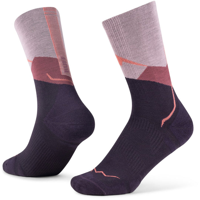 Чорапи BUFF Merino Lightweight Crew Sock LWC1, розови, размер L