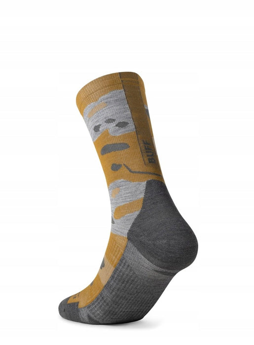 Чорапи BUFF Merino Lightweight Crew Sock LWC2 Umber, жълти, размер L