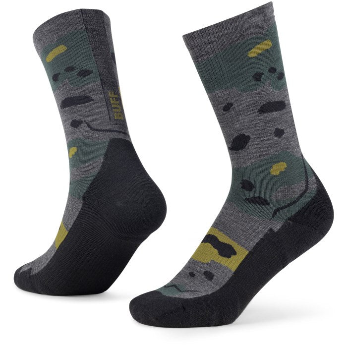 Чорапи Buff MERINO LIGHTWEIGHT CREW SOCK LWC2 СИВИ L