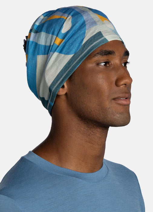 Кърпа за глава BUFF - Merino Lightweight Prints, синя