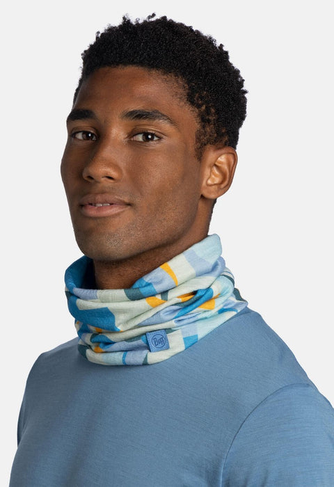 Кърпа за глава BUFF - Merino Lightweight Prints, синя