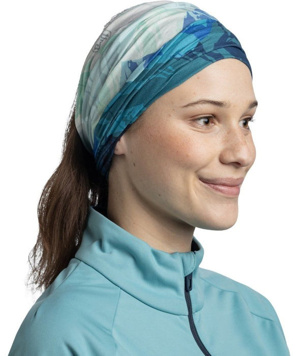 Кърпа за глава BUFF - Original EcoStretch, синя/зелена