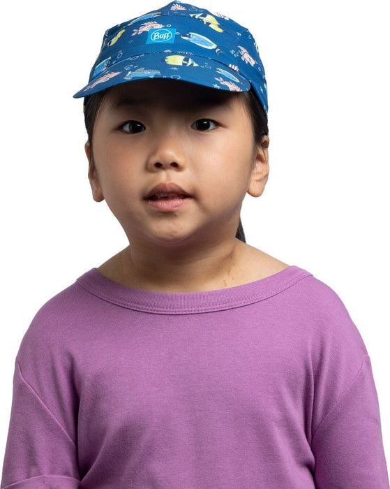 Детска шапка с козирка BUFF - Pack Mini Cap Kids, размер 48-52 cm, синя