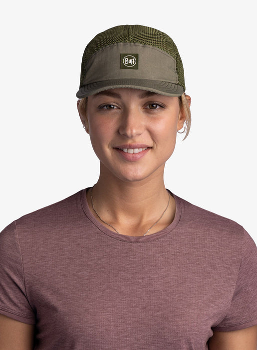 Шапка BUFF - 5 Panel Air, зелена