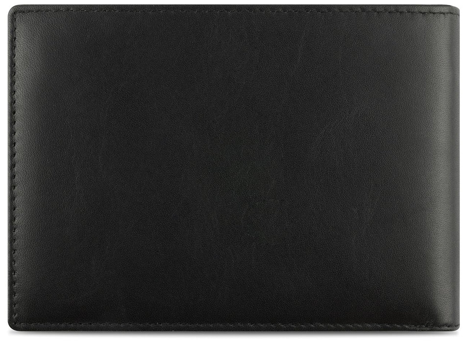 Мъжки кожен портфейл Bugatti Super Slim - С капаче, черен