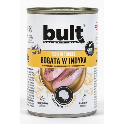 BULT Богато на пуешко - Мокра храна за кучета - 800гр