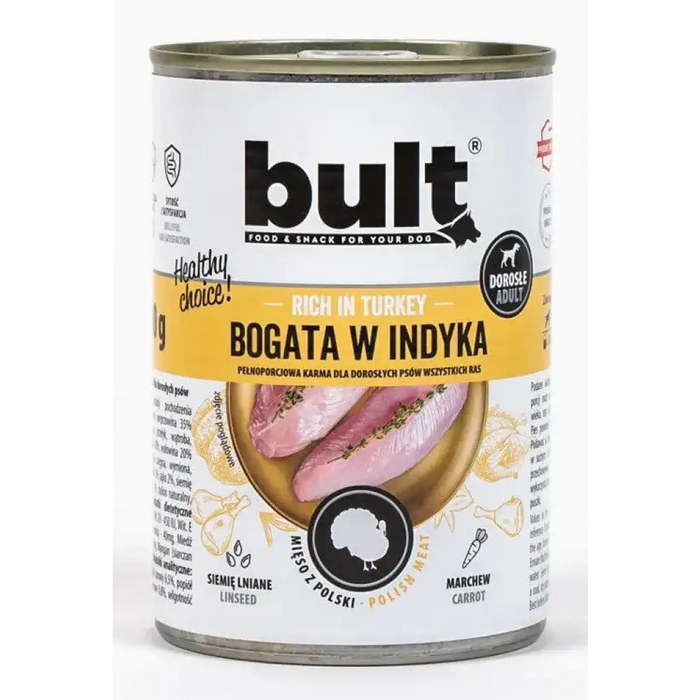 BULT Богато на пуешко - Мокра храна за кучета - 800гр