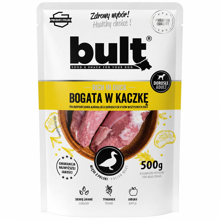 BULT Богата на патешко месо – мокра храна за кучета – 500 г