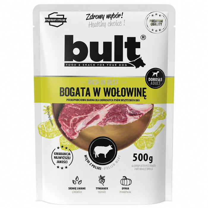 BULT Богата на говеждо месо – мокра храна за кучета – 500 г