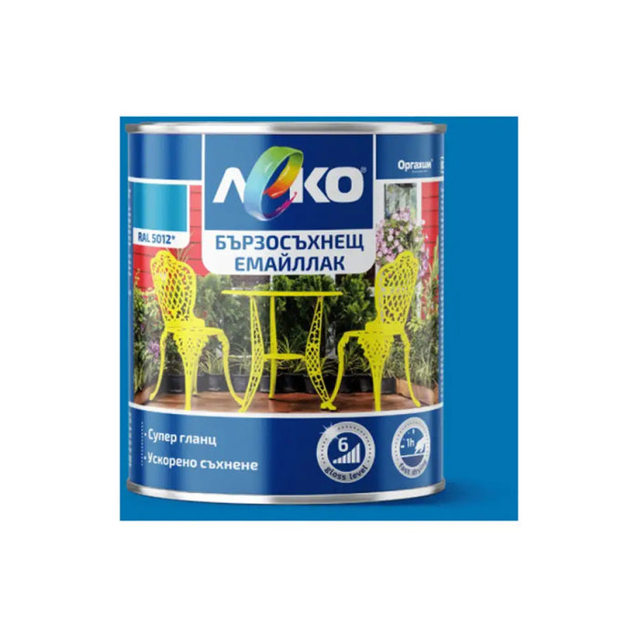 БЪРЗОСЪХНЕЩ ЕМАЙЛЛАК RAL 5012 2.5 L LEKO