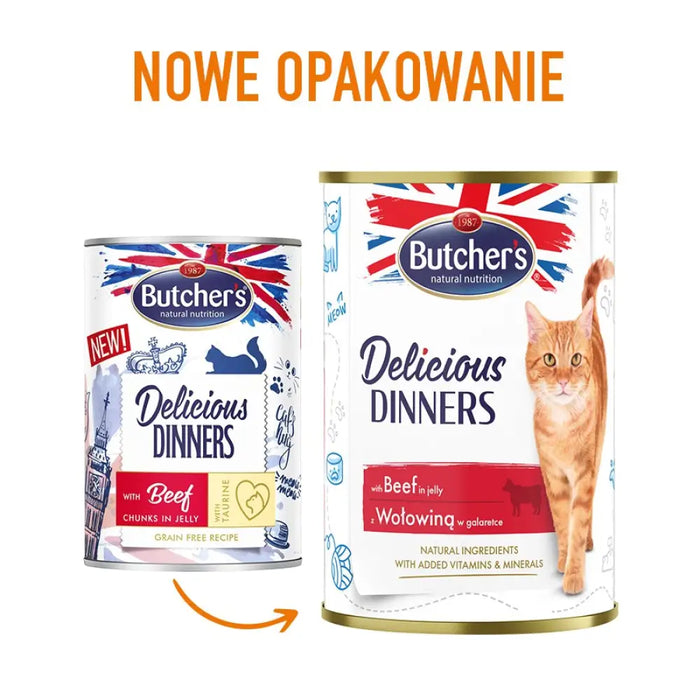 BUTCHER’S Delicious Dinners Парчета телешко в желе - мокра