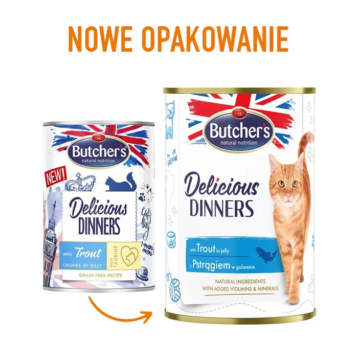BUTCHER’S Delicious Dinners Pieces с пъстърва в желе