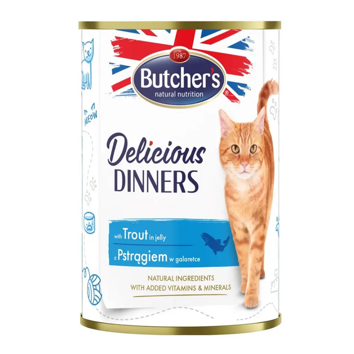 BUTCHER’S Delicious Dinners Pieces с пъстърва в желе
