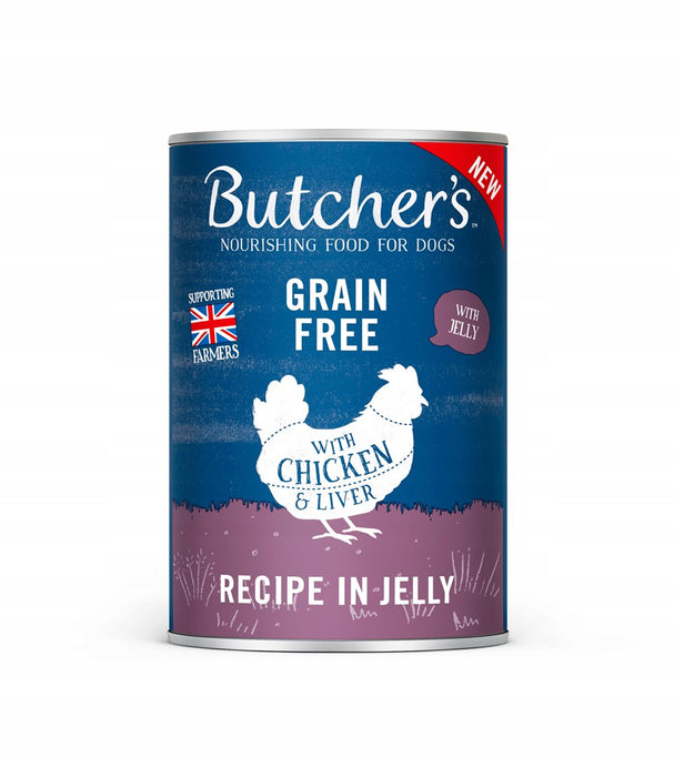 Оригинална рецепта на BUTCHER'S в желе с пиле - мокра храна за кучета - 400 г
