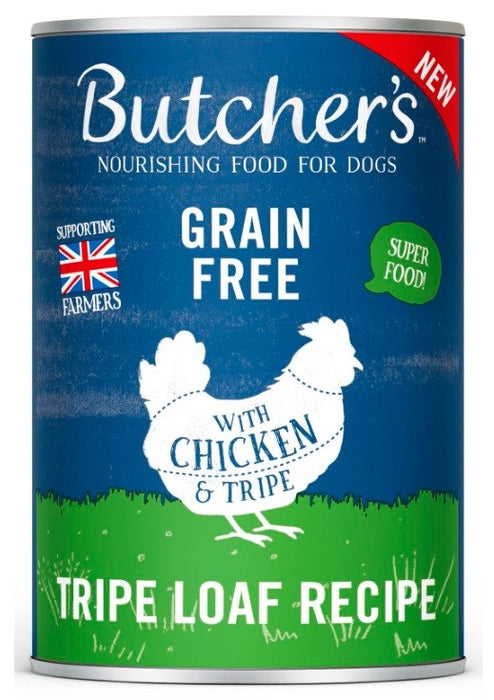 BUTCHER'S Original Tripe Chicken and Rumen Pate - мокра храна за кучета - 400гр