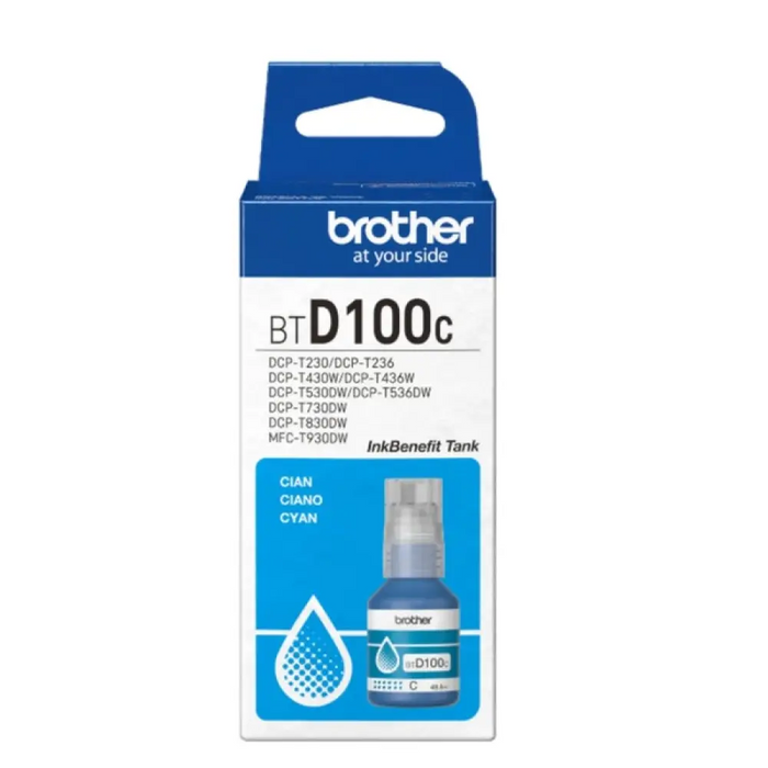 Бутилка с циан мастило Brother BT-D100C