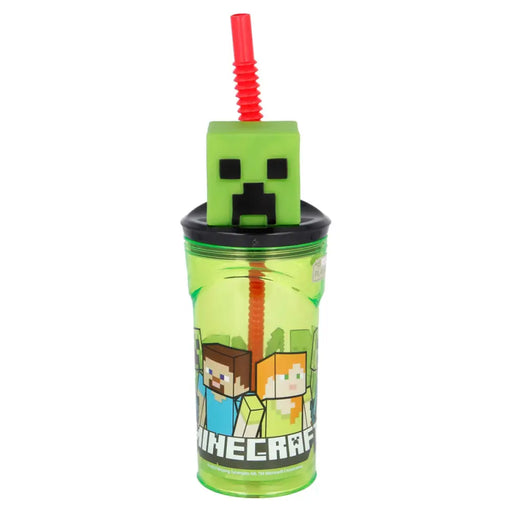 БУТИЛКА СЪС СЛАМКА 3D 360 ML MINECRAFT MAXHOME