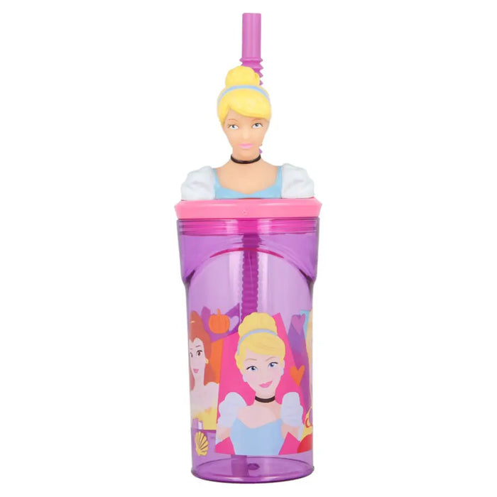 БУТИЛКА СЪС СЛАМКА 3D 360 ML PRINCESS MAXHOME
