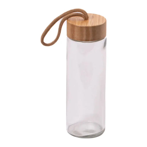 БУТИЛКА ЗА ВОДА БАМБУКОВ КАПАК 430 ML ANDA